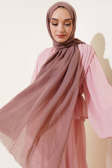 Aya Serisi İnce Pamuk Şal Vizon -50 - Başörtüsü