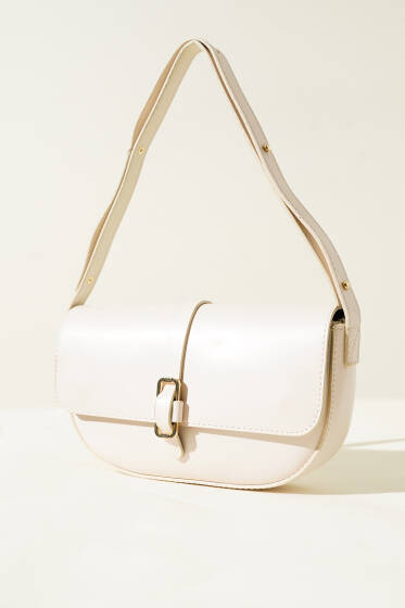 Ayarlanabilir Askılı Çanta Krem - Kol Çantası