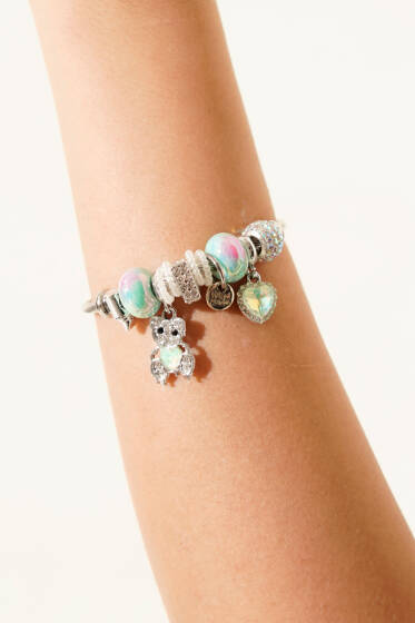 Ayıcık Charmlı Bileklik Yeşil - Günün Seçilenleri