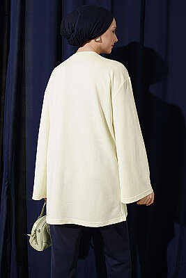 Ayıcık Nakışlı Loyşa Tunik Sarı - Tunik