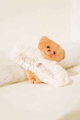Ayıcık Peluş Mandal Toka Camel 