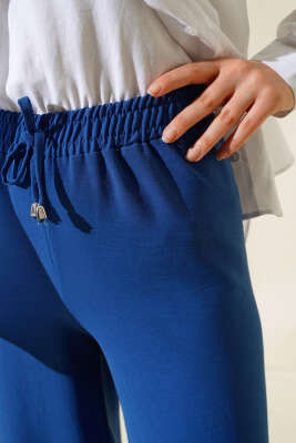 Ayrobin Bel Lastikli Pantolon İndigo - Yılın Fırsatı