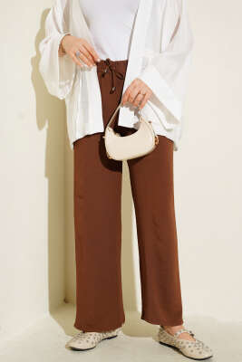 Ayrobin Bel Lastikli Pantolon Kestane - Yılın Fırsatı