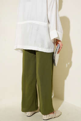 Ayrobin Bel Lastikli Pantolon Nefti - Yılın Fırsatı