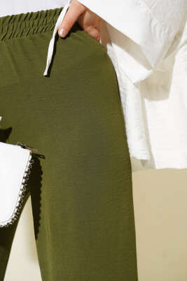 Ayrobin Bel Lastikli Pantolon Nefti - Yılın Fırsatı