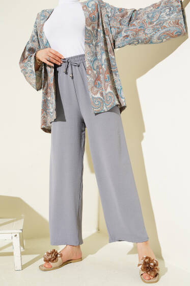 Ayrobin Bol Paça Pantolon Kayrak Grisi - Pantolon