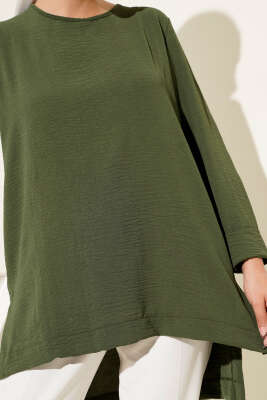 Ayrobin Duble Kol Tunik Haki - Tunik