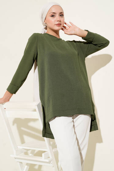 Ayrobin Duble Kol Tunik Haki - Yılın Fırsatı