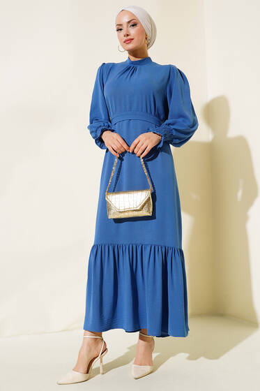Ayrobin Gipeli Elbise İndigo - Elbise