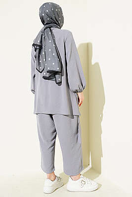 Ayrobin Şalvarlı İkili Takım Gri - İkili Takım