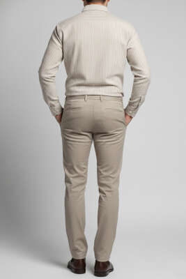 Bağcıklı Jogger Erkek Pantolon Bej - Erkek Pantolon