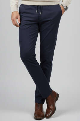 Bağcıklı Jogger Erkek Pantolon Lacivert - MHR MOHER