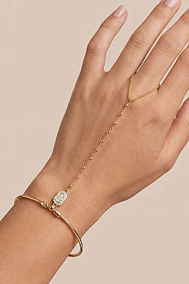 Baget Desenli Şahmeran Bileklik Gold - KONYALI BİJUTERİ