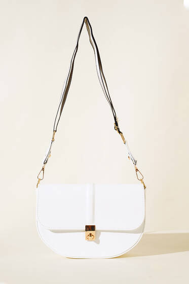 Baget Kol Çantası Beyaz - Kol Çantası