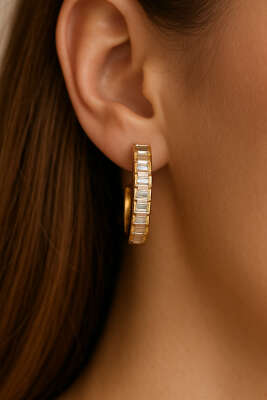 Baget Taşlı Küpe - Küpe