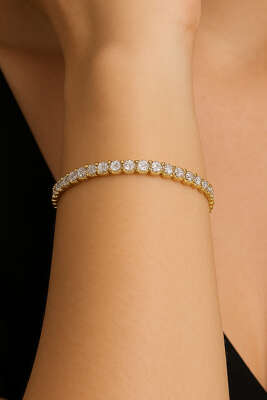 Baget Taşlı Su Yolu Bileklik - Bileklik