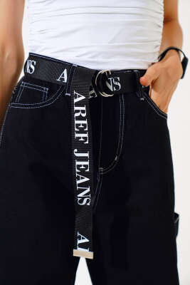 Baggy Bol Paça Kot Pantolon Siyah Beyaz - Kadın Giyim Modelleri