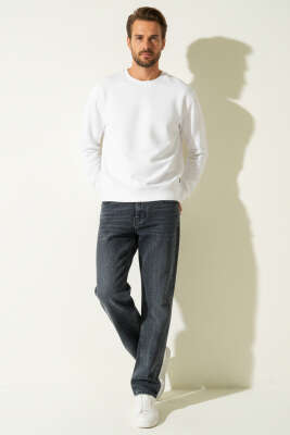 Baggy Boru Paça Erkek Kot Pantolon Mavi - Erkek Pantolon