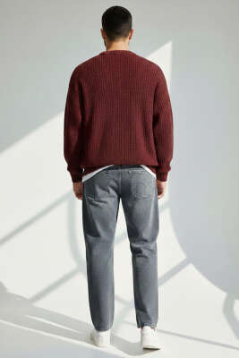 Baggy Erkek Kot Pantolon Gri - Erkek Pantolon