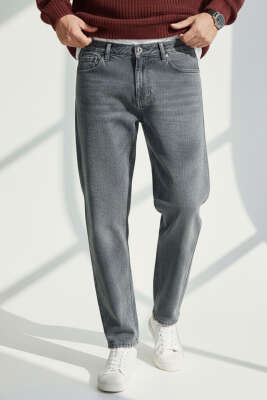 Baggy Erkek Kot Pantolon Gri - Erkek Pantolon