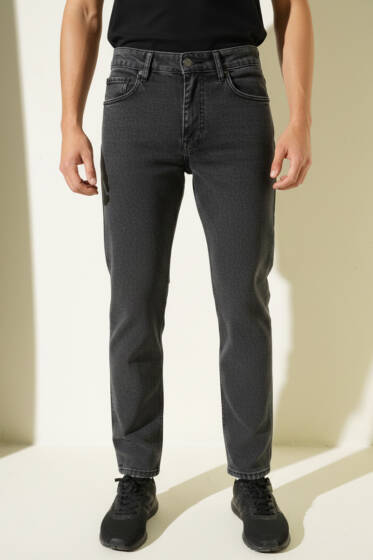 Baggy Erkek Kot Pantolon Koyu Gri - Erkek Jean