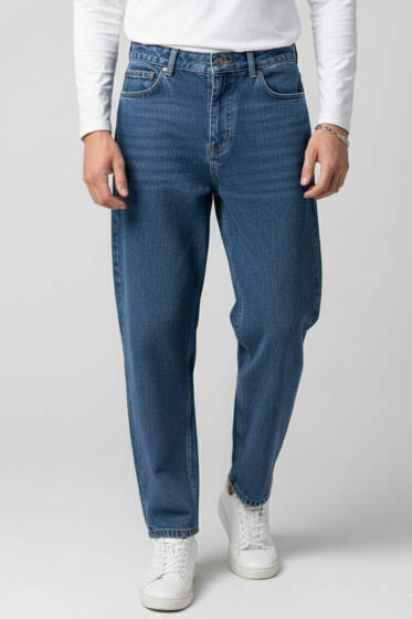 Baggy Erkek Kot Pantolon Mavi - Erkek Pantolon