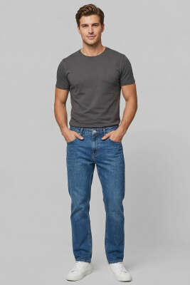 Baggy Erkek Kot Pantolon Yeşil Tint - Erkek Pantolon