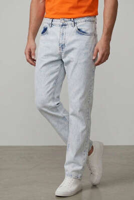 Baggy Erkek Pantolon Buz Mavisi - Erkek Pantolon