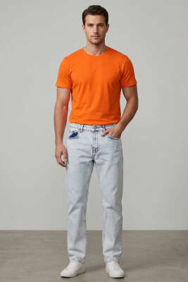 Baggy Erkek Pantolon Buz Mavisi - Erkek Pantolon