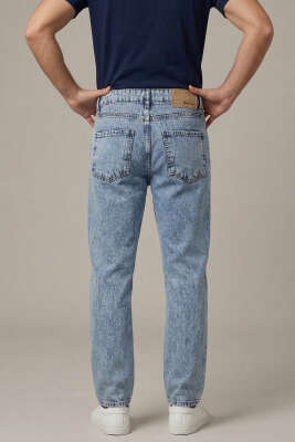 Baggy Erkek Pantolon Mavi Kar - Erkek Pantolon