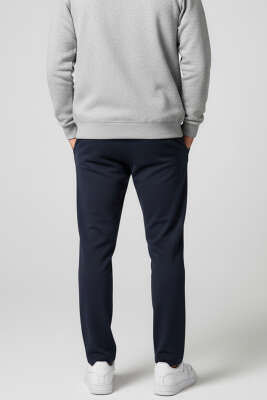 Baggy İp Bağcıklı Erkek Pantolon Lacivert - Erkek Pantolon