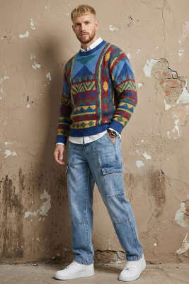  Baggy Kargo Cep Erkek Kot Pantolon Açık Kar - MARTİN MİXS