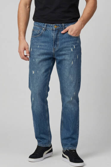 Baggy Kesikli Erkek Pantolon Kahve Tint - Erkek Jean