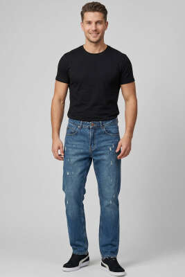 Baggy Kesikli Erkek Pantolon Kahve Tint - Erkek Jean