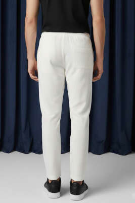 Baggy Keten Erkek Pantolon Ekru - Erkek Pantolon