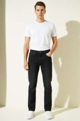 Baggy Kot Erkek Pantolon Siyah - Erkek Pantolon