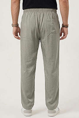 Baggy Tensel Erkek Pantolon Gri - Erkek Pantolon