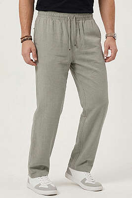 Baggy Tensel Erkek Pantolon Gri - DEEP POİNT