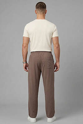 Baggy Tensel Erkek Pantolon Kahve - Erkek Pantolon