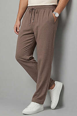 Baggy Tensel Erkek Pantolon Kahve - DEEP POİNT