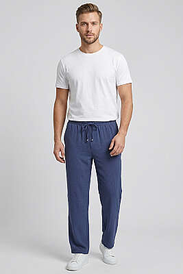 Baggy Tensel Erkek Pantolon Lacivert - Erkek Pantolon