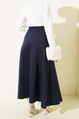 Bağlama Detaylı Scuba Etek Lacivert - Günün Seçilenleri