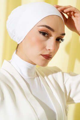 Bağlamalı Viskon Bone Beyaz - TÜRKAN