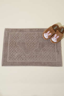 Baklava Desen Ayak Havlusu Vizon - MAHİR HAVLU