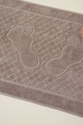 Baklava Desen Ayak Havlusu Vizon - Yılın Fırsatı