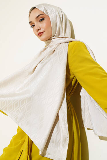 Baklava Desen Jakar Şal Taş - Başörtüsü