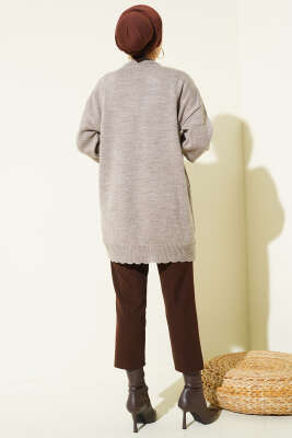 Baklava Kabartma Triko Tunik Bronz - Tunik