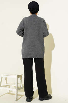 Baklava Kabartma Triko Tunik Füme - Tunik