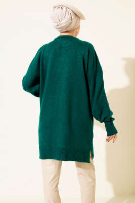 Baklava Kabartmalı Yumoş Triko Tunik Nefti - Tunik