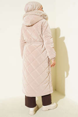 Baklava Kapitone Bel Tünelli Uzun Mont Bej - Mont